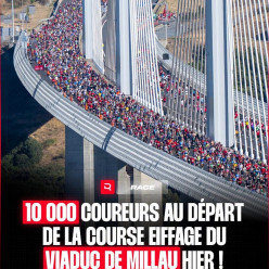 La course du viaduc de Millau